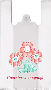 Полиэтиленовый пакет Цветы 27+15х47х10 100/5000 в Нижнем Новгороде - купить оптом от производителя ПК Котово Полимер