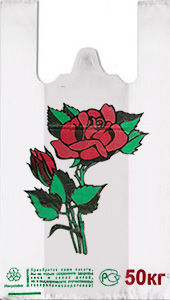 Полиэтиленовый пакет Роза 29+15х55х30 50/1000 в Нижнем Новгороде - купить оптом от производителя ПК Котово Полимер