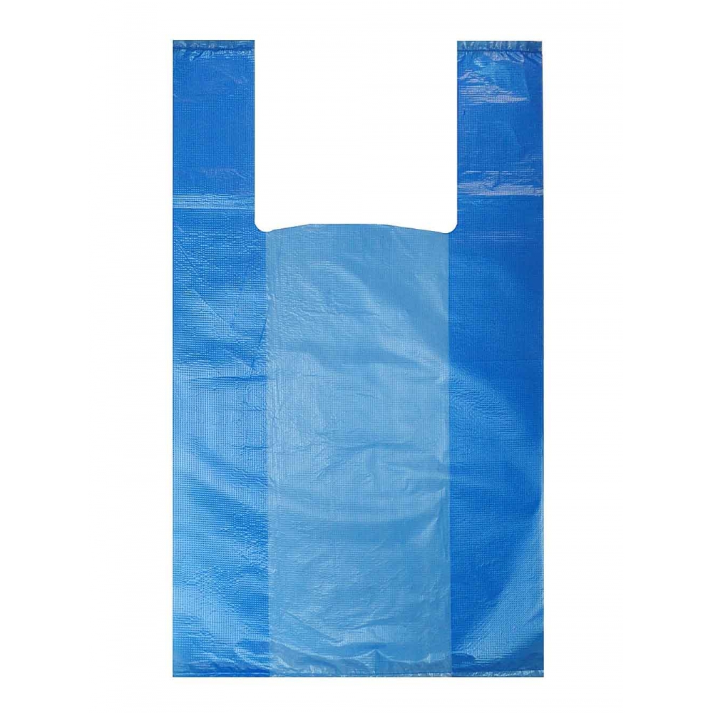 Синий полиэтиленовый пакет с ручками в Нижнем Новгороде - купить оптом от производителя ПК Котово Полимер